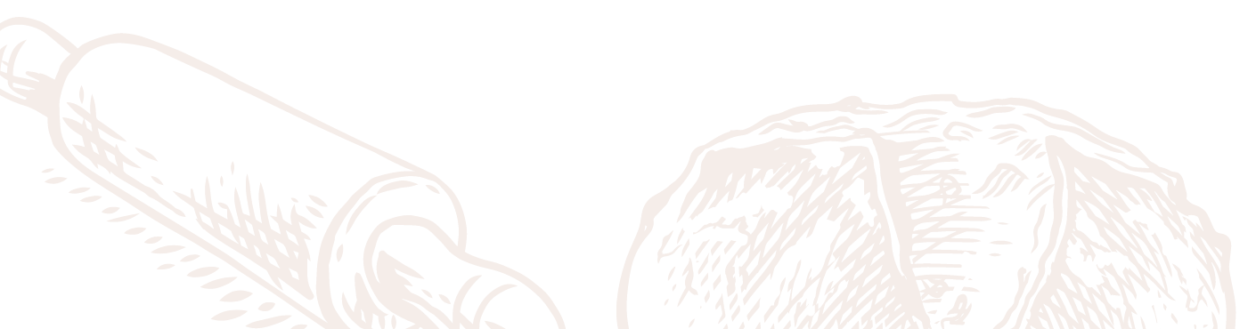 Graphic Illustration of bread loaf and rolling pin.