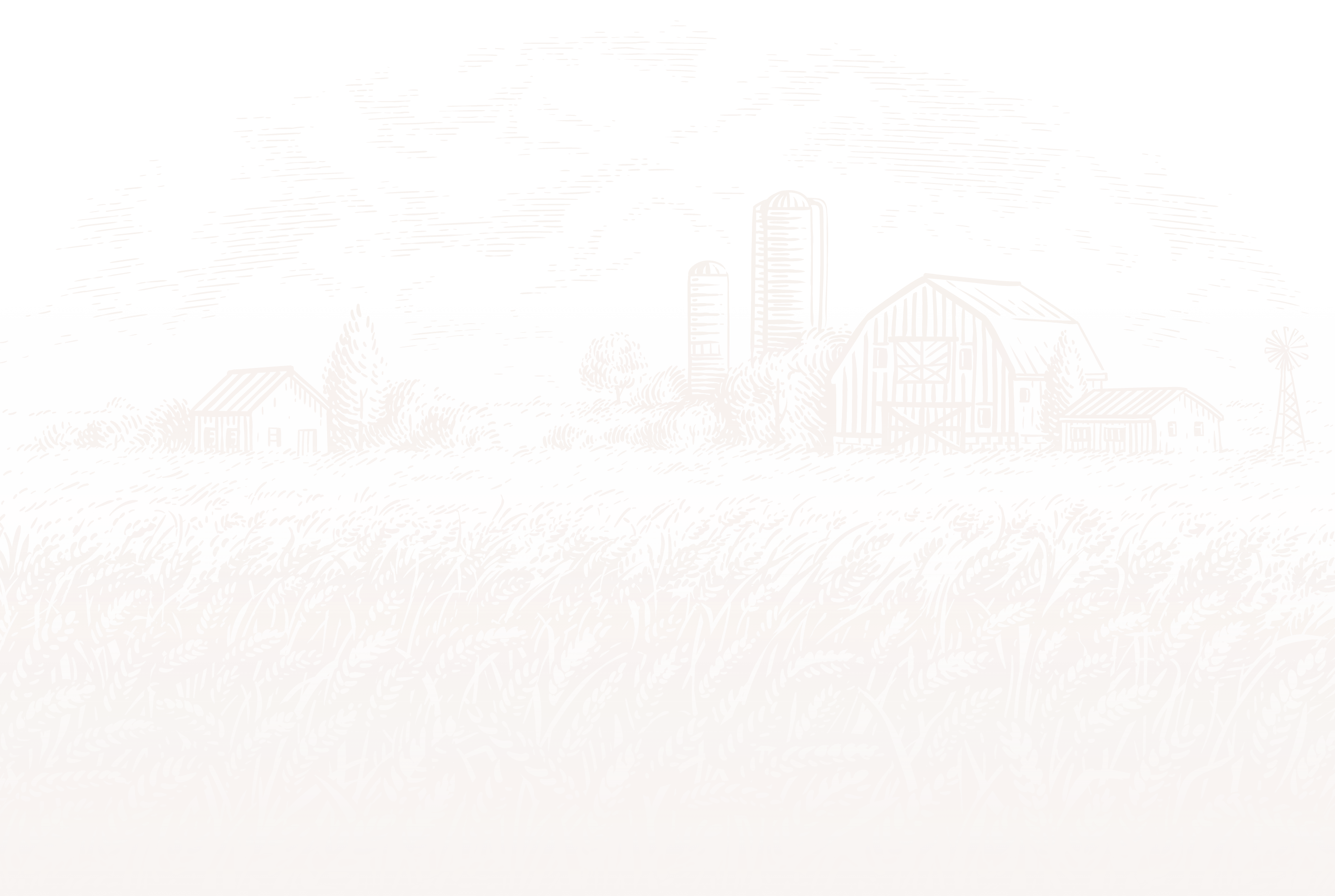 Graphic Illustration of grain field and mill.